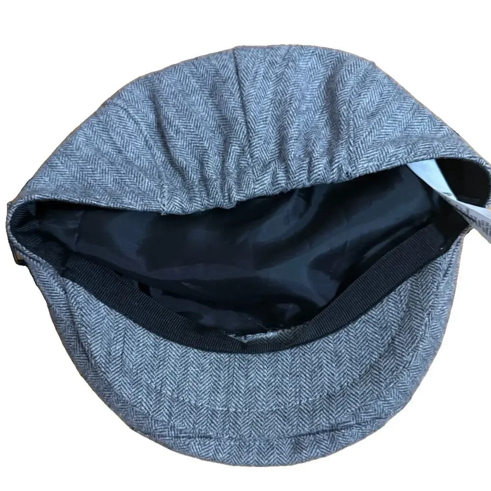 JANIE AND JACK New’s Boy Wool Gray Herringbone Cap Wedding Photoshoot Size 2-3